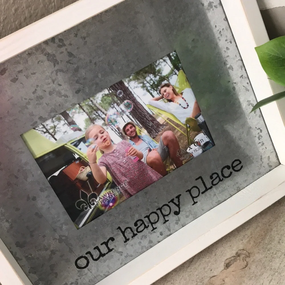Rustic Farmhouse Shabby Chic Boho galvanized picture frame